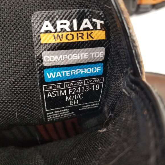 Ariat 10031483 Mens WorkHog XT H2O Carbon Toe Waterproof Boots Size 9 EE Wide - Picture 13 of 15